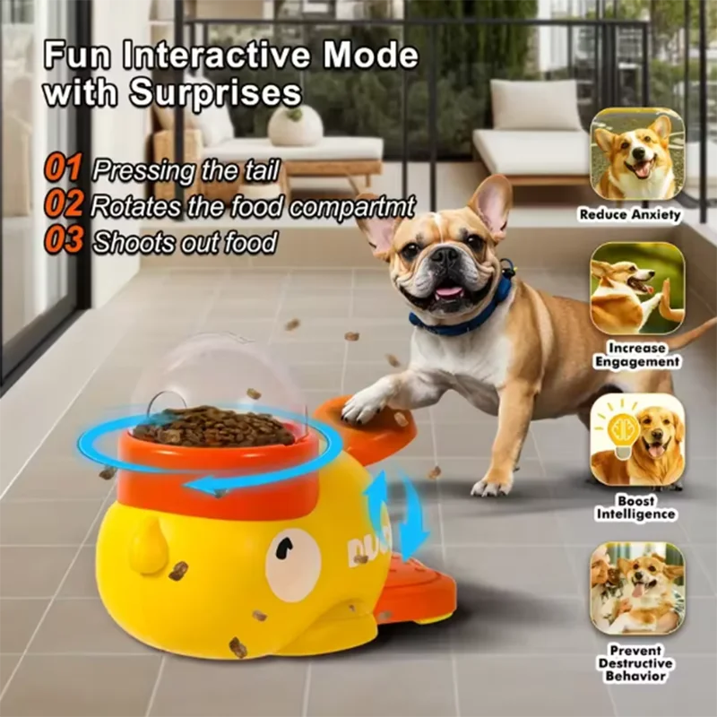 Little yellow duck pet leaking device pet interactive toys educational training device pet feeding device puppy leaking toys