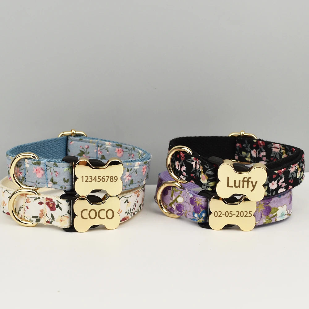 Medium to Large Dog Collar Free Engraving Pet Necklace Dog Accessories Comfortable Wearable ID Tag for Your Four-Legged Friend