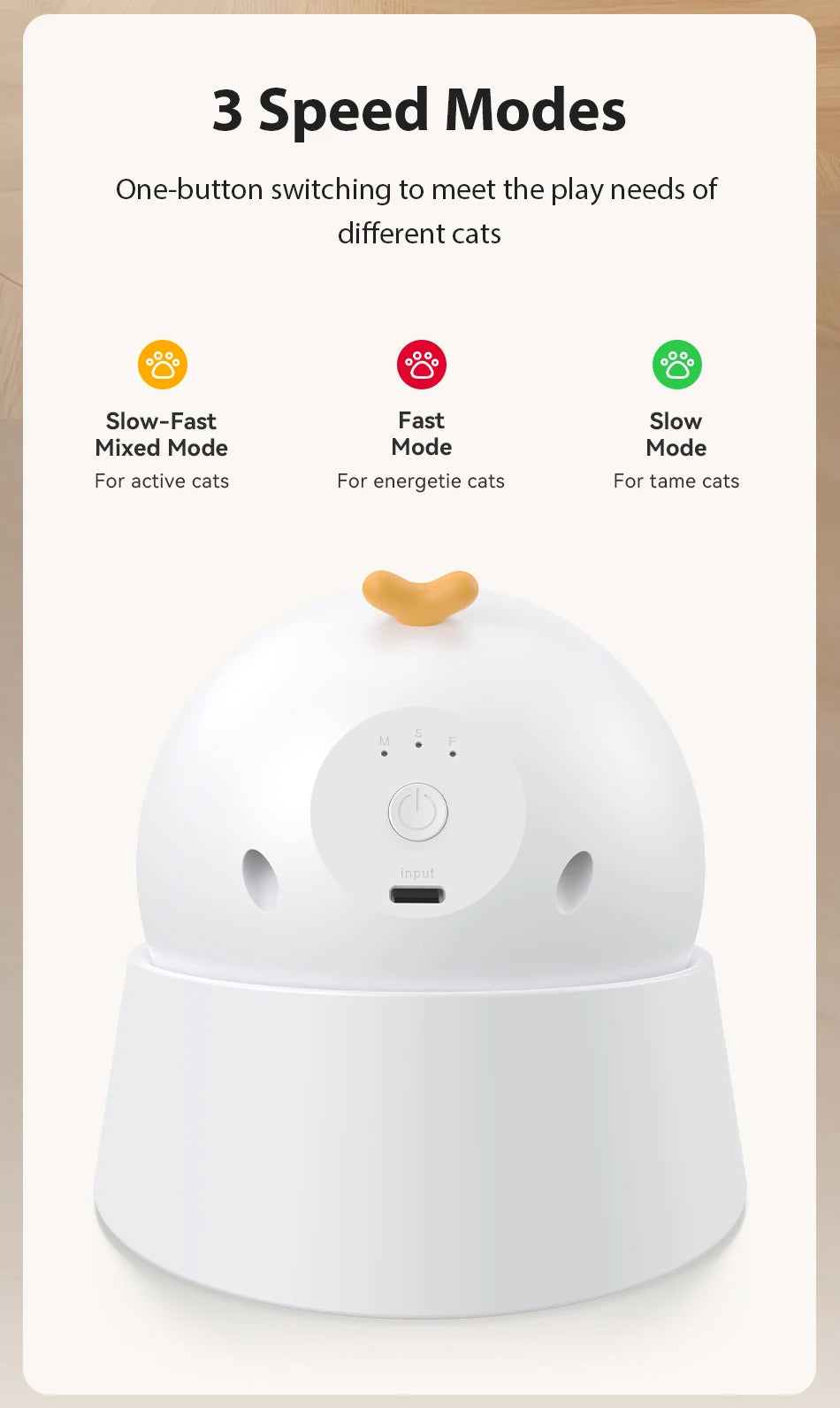 ROJECO Automatic Cat Toy Interactive Adjustable Mode Electric Cat Laser Toy For Kitty Dog Indoor Smart Teasing Laser Cat Toys