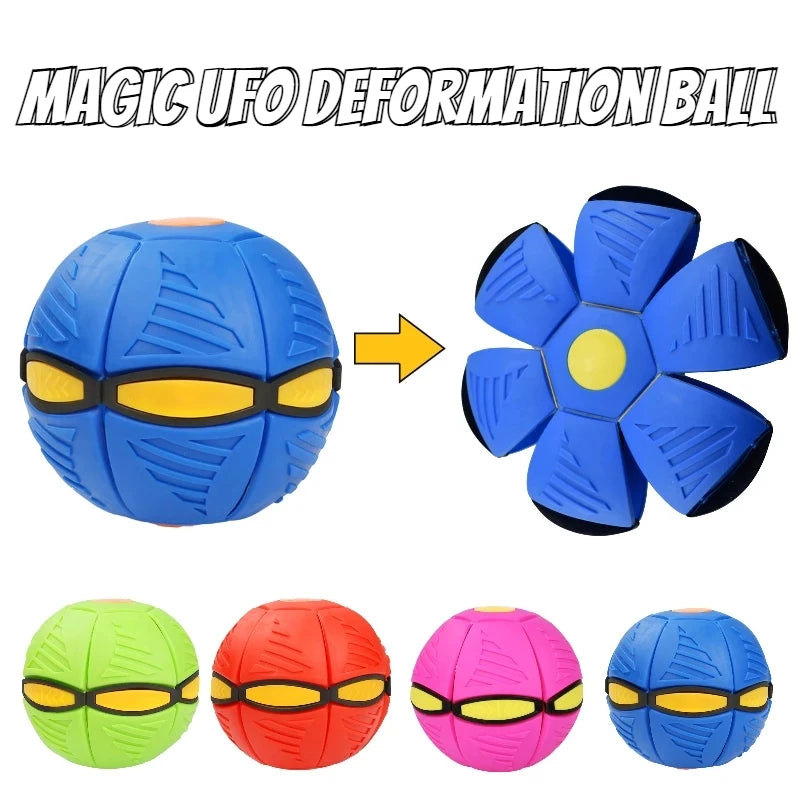 Pet Dog Toys Flying Saucer Ball Magic Deformation UFO TOYS Outdoor Sports Dogs Training Equipment Dog's Play Flying DISC