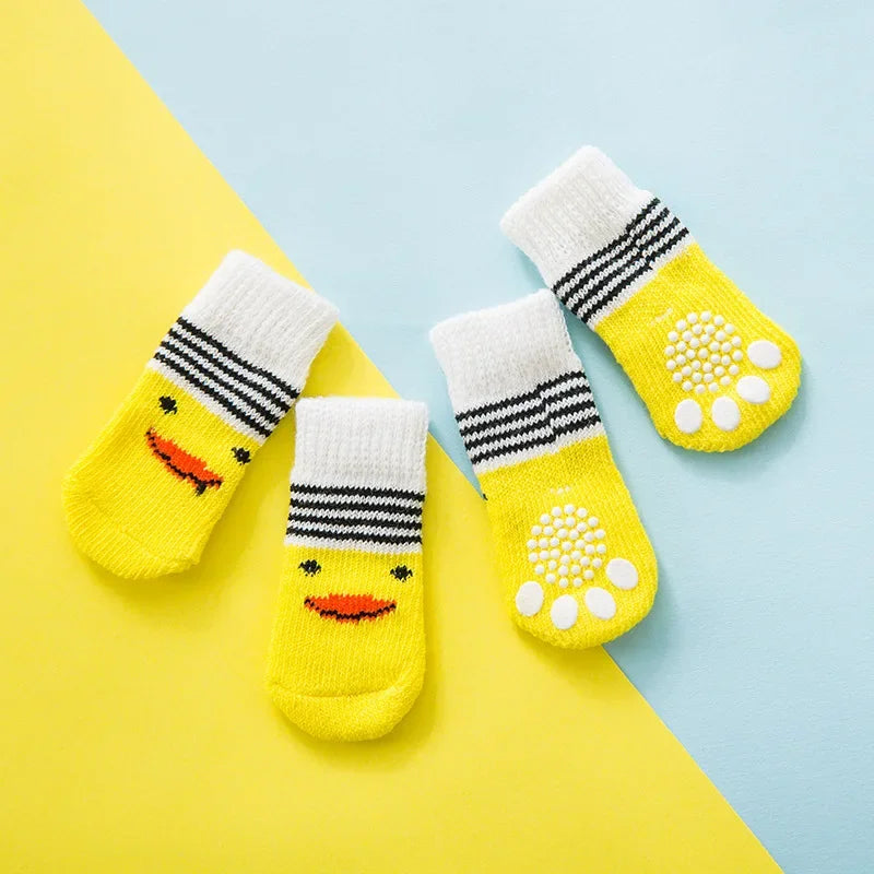Puppy Dog Knit Socks Autumn Cute Winter Pet Socks Anti-Slip Knitted Small Dogs Shoes Warm Paw Protector Dog Accessories