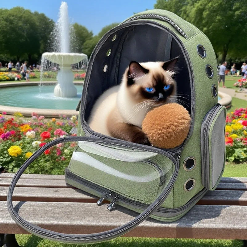 New Transparent Pet Carrier Backpack for Cats and Small Dogs Breathable Outdoor Cat Accessories Shoulder Bag Travel Pet Supplies