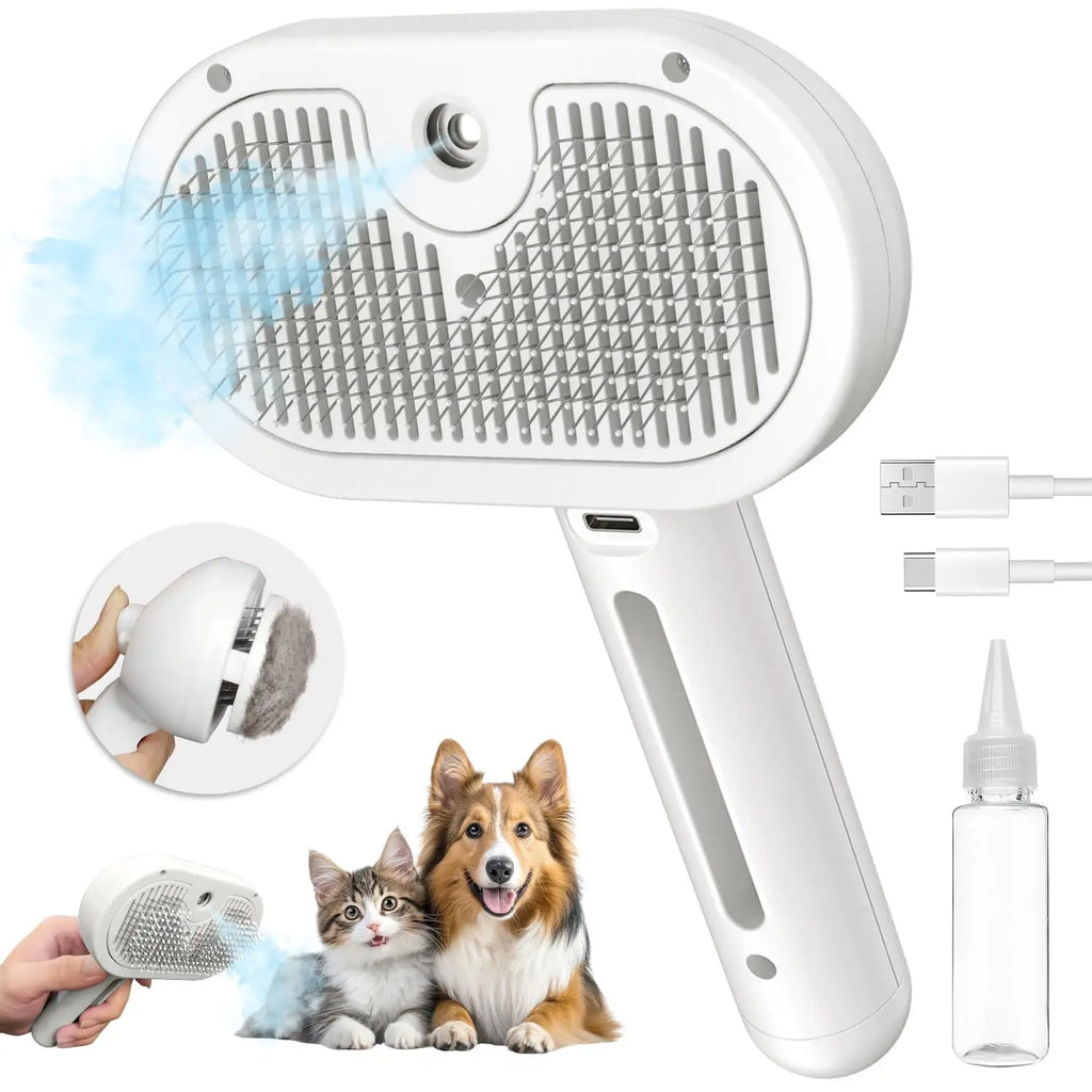 Pet Spray Hair Comb Pet Hair Remover Cleaning Brush Cats Grooming Dog Accessories Tools Dematting Water Mist Humidifier Comb