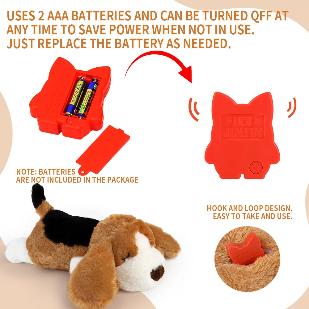 Plush dog toys, Dog Halloween gifts, pet heartbeat soothing toys, dog chew toys, pet calming aids, behavioural training toys