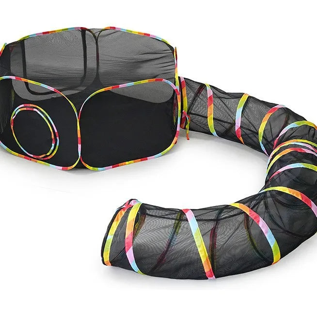 Cat Tunnel Portable Foldable Set Pet Rabbit Guinea Pig Tent Maze Channel Toy Dog Fence Pet Cage Large Space Multiple Gameplay