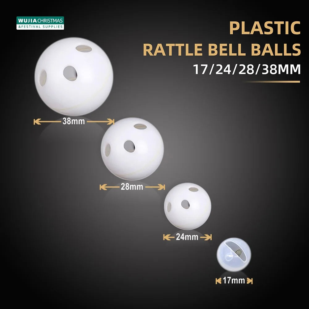 30/50/100pcs Plastic Rattle Bell Ball Squeaker Noise Maker Insert Dog Toy Sew in Various Replace Pet Plush Doll Toys Accessories