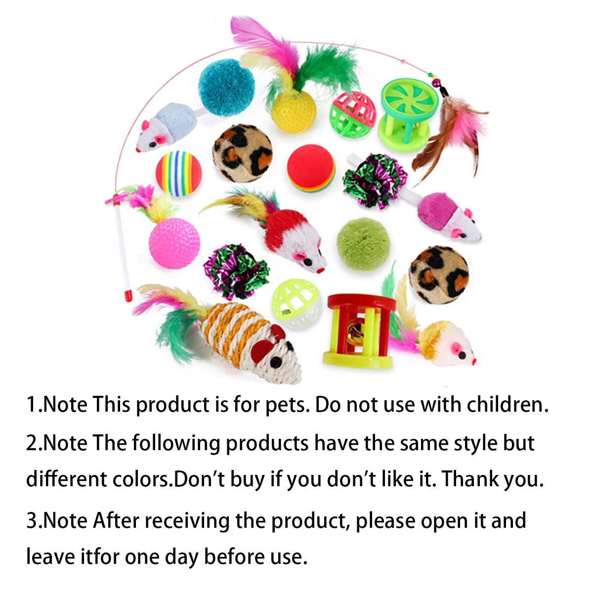 Cat Kitten Toys Variety Pack Pet Cat Toys Combination Set Cat Toy Funny Cat Stick Sisal Mouse Bell Ball Cat Supplies