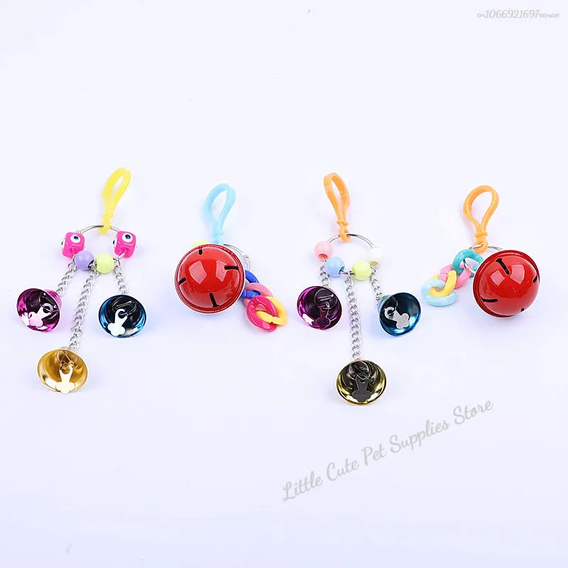 Pack Bird Toy Cage Bird Accessories Wood Parrot Toys Bird Toy Swing Suspension Bridge Ball Cage Bells Pet Supplies Set