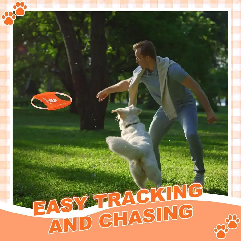 Dog Toy LED Glowing Rechargeable Disc Flying Toys with 3 Light Modes Pet Interactive Toys Training Throwing Dog Accessories