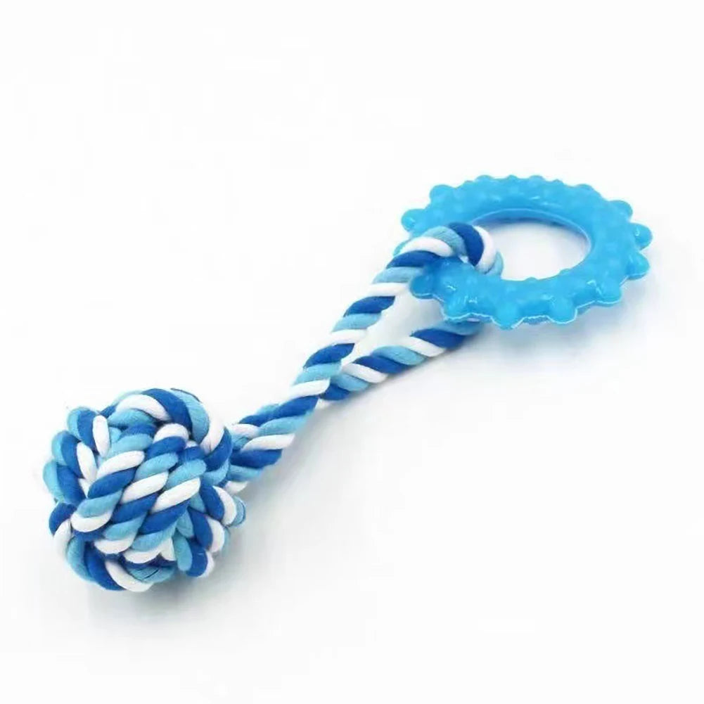Bite-resistant Dog Rope Knot Toys Interactive Pet Toys for Medium Large Dogs Colorful Dog Molar Toy Chewing Toy Dog Accessories