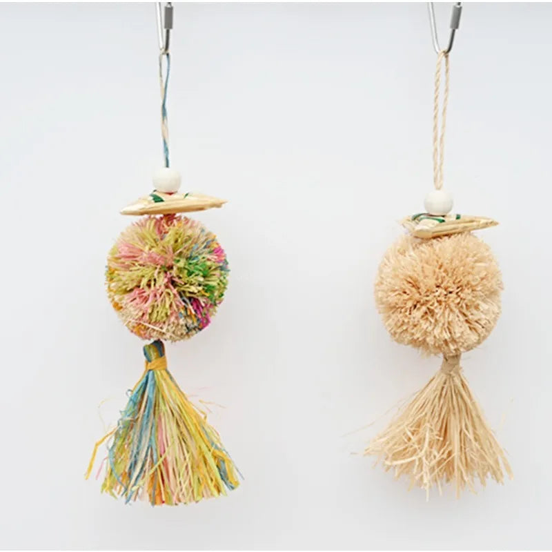 1Pcs Bird Shredding Toys Wooden Blocks Colorful Parrot Chewing Foraging Hanging Toy for Parakeets Love Birds Budgies Parrot Toys