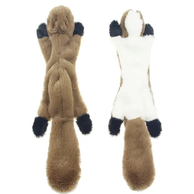 Plush Dog Toys Squirrel Raccoon Fox 18 Inch Stuffing Free Squeaky for Small  Medium Dogs No Stuffing with Squeakers Dog Chew Toy