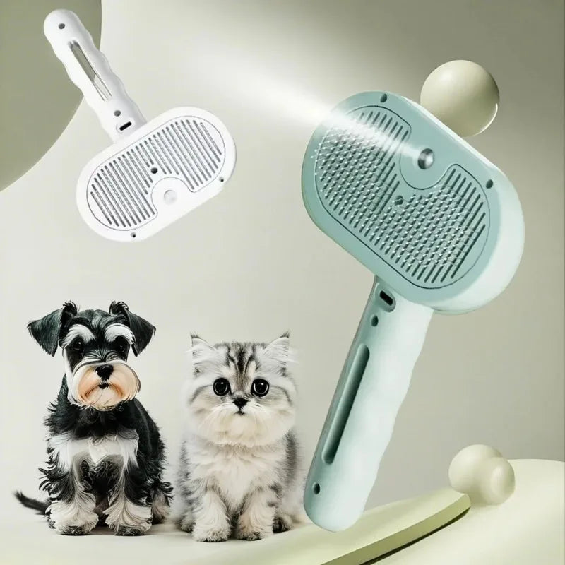 Spray Pet Hair Comb Pet Hair Remover Cleaning Brush Cats Grooming Dog Accessories Tools Dematting Water Mist Humidifier Comb