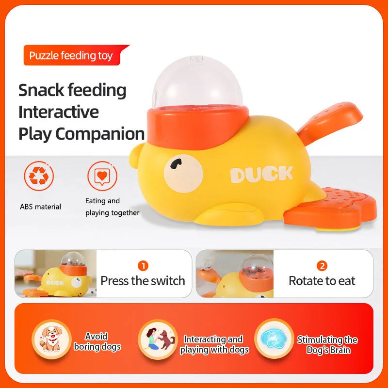 Little yellow duck pet leaking device pet interactive toys educational training device pet feeding device puppy leaking toys