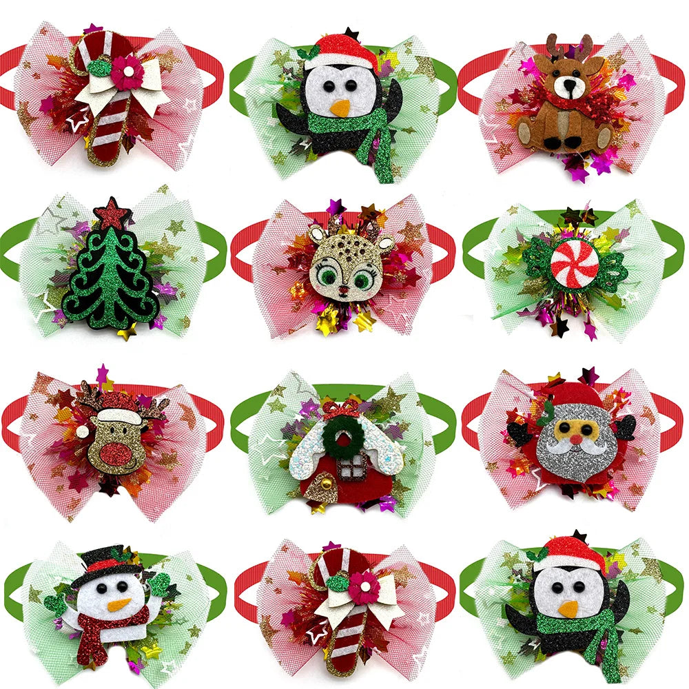 50/100pcs Dog Bowties for Dogs Fashion Bow Ties Collar Christmas Dogs Pets Grooming Products Dog Accessories for Small Dogs