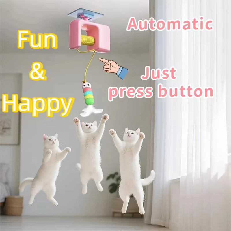 Interactive Cat Toys Electric Cat Yo-Yo Electric Smart Door Hanging Cat Balls Toy Self-entertainment Cat Amusement Artifact