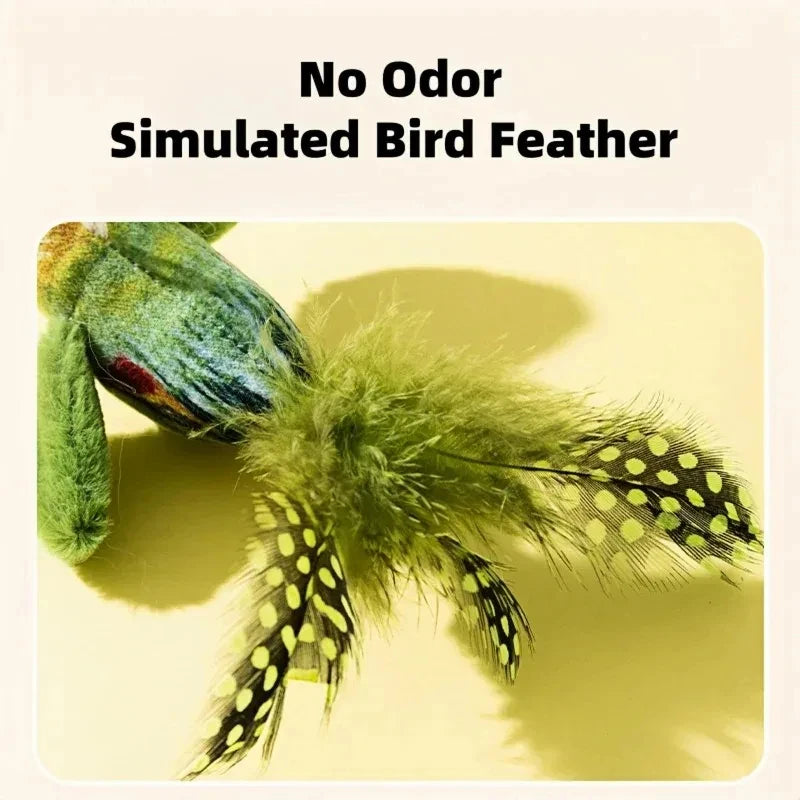 1PC Simulation Bird Interactive Plush Bird Cat Toys With Realistic Sounds Cat Chew Bite Plush Toys Pet Cat Supplies