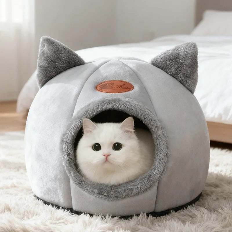 Winter Cat Bed Comfortable And Warm Windproof Pet Bed Large Capacity Cat Accessories Cat Supplies Household Warm Cat Bed