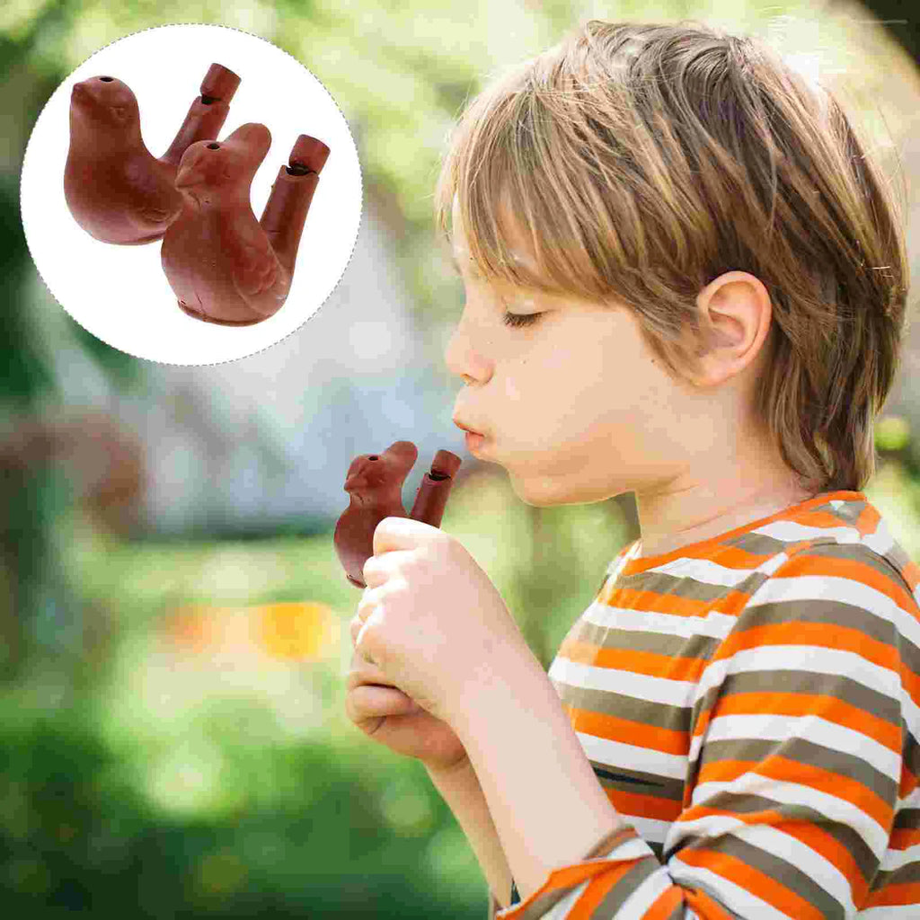 Bird Water Whistle 2pcs Ceramic Bird Toys Porcelain Bird Water Whistle Noise Makers for Signaling Outdoor Supplies Creative