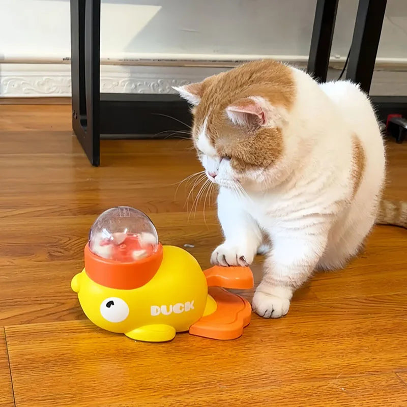 Little yellow duck pet leaking device pet interactive toys educational training device pet feeding device puppy leaking toys