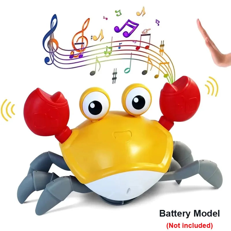 Crawling Crab Toys Light Music Crawling Fun Toys Electric Induction Escape Toy Pets Electronic Interactive Toy for Dogs and Cats