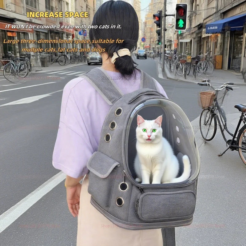 2025 Transparent Pet Carrier Backpack for Cats Small Dogs Breathable Outdoor Pet Shoulder Bag Cat Accessories and Supplies