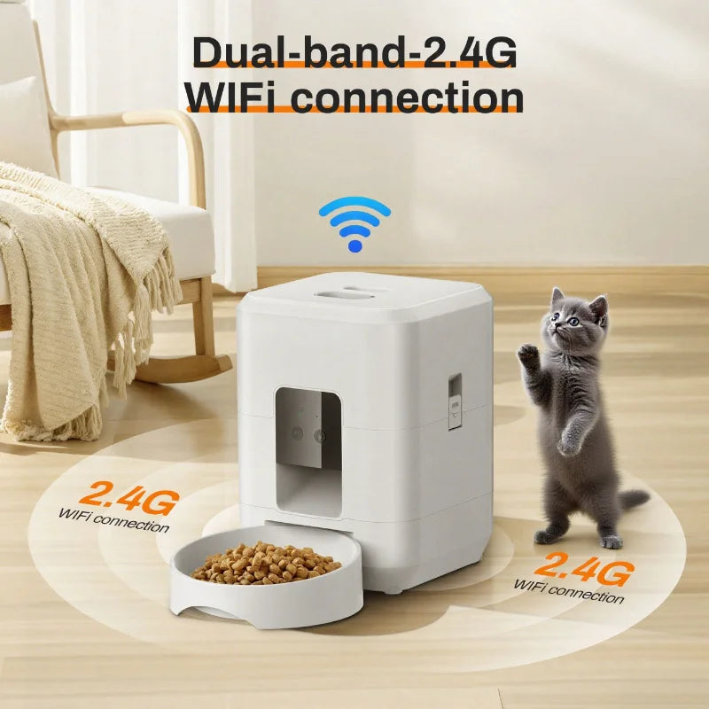 2L Automatic Pet Feeder Wifi version Smart Cat Feeder Dog Slow Food Dispenser Regular And Quantitative Feeding Cat Accessories