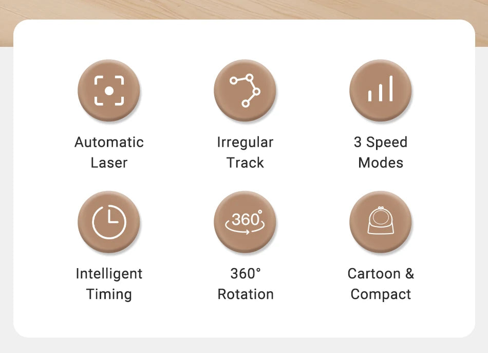 ROJECO Automatic Cat Toy Interactive Adjustable Mode Electric Cat Laser Toy For Kitty Dog Indoor Smart Teasing Laser Cat Toys