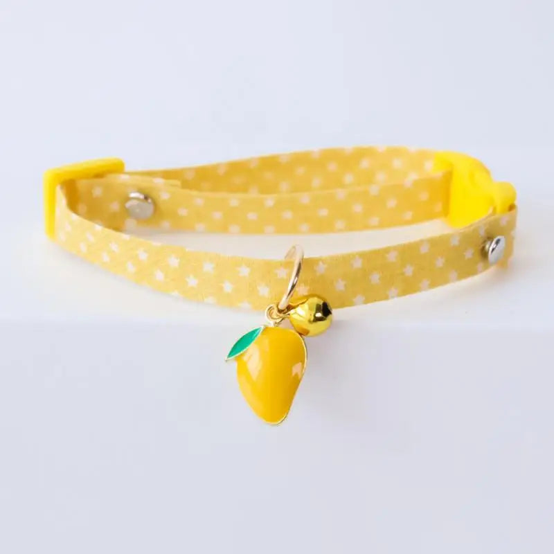 Collar Sakura Heart Fruit Cat Plaid Cat Collars Bell Cartoon Necklace Adjustable Collar for Cat Small Dog Pet Cat Accessories