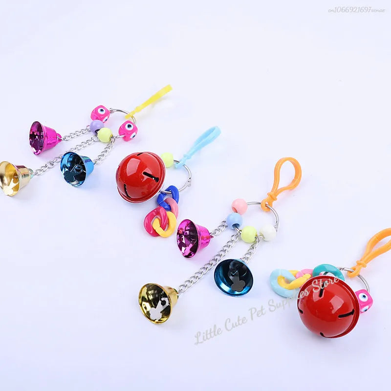 Pack Bird Toy Cage Bird Accessories Wood Parrot Toys Bird Toy Swing Suspension Bridge Ball Cage Bells Pet Supplies Set