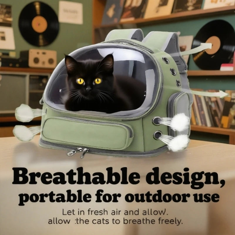 2025 Transparent Pet Carrier Backpack Breathable Cat and Small Dog Bag Outdoor Travel Shoulder Bag Cat Accessories Pet Supplies