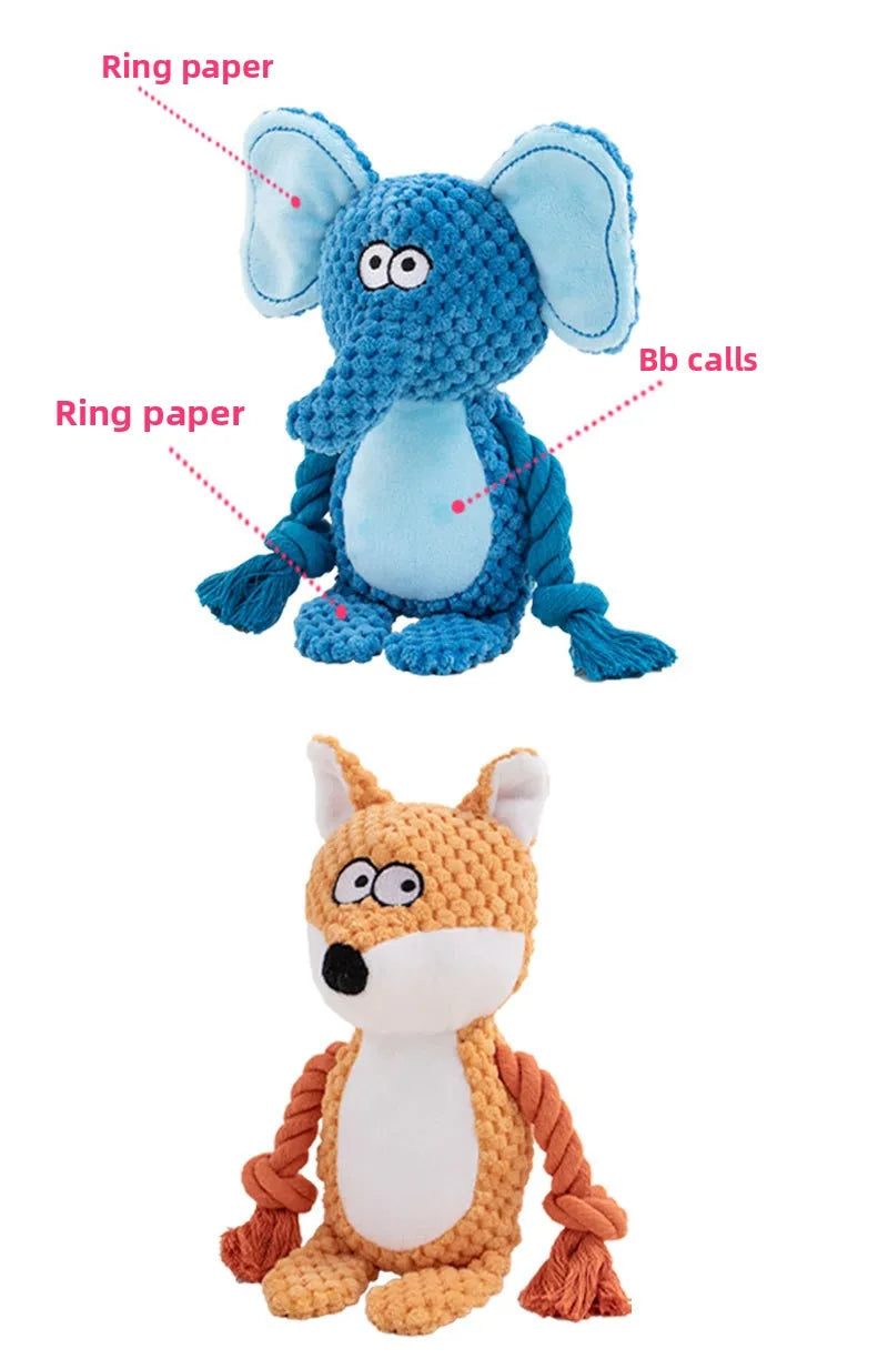 Quality Plush Dog Toys Chewy Squeaky Fun for All Breeds Durable Teething Options for Puppies Ideal for Small Medium Large Dogs