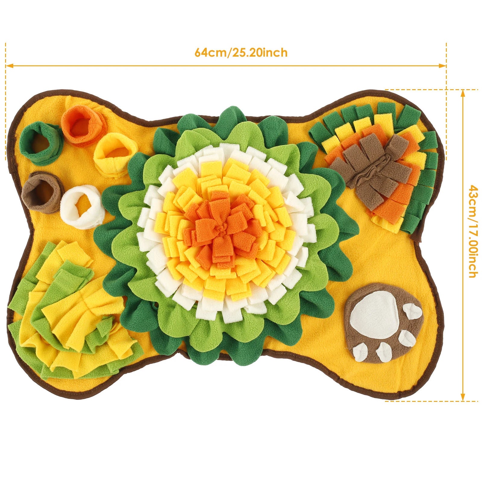 Dog Snuffle Mat Pet Toys Interactive Training Sniff Natural Feeding Mat Squeaker Dog Treat Relieve Pressure Snuffle Toys