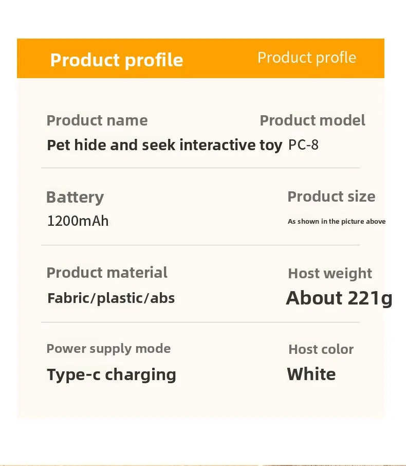 Cat Toys Interactive Hide and Seek Cat Toy with Mouse Squeaky Motion Activated Moving Concealed Feathers Kitten Teaser Toy