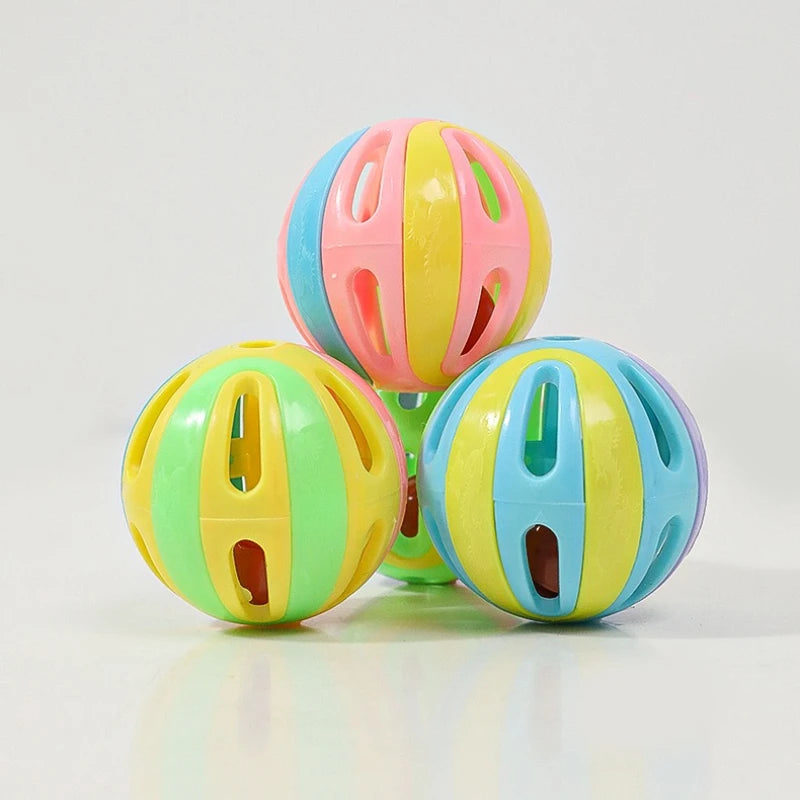 Bird Toys Colorful Splicing Bell Ball Large Birds Toys Pet Toy Pet Supplies Random Colors Bird Accessories juguetes para pájaros