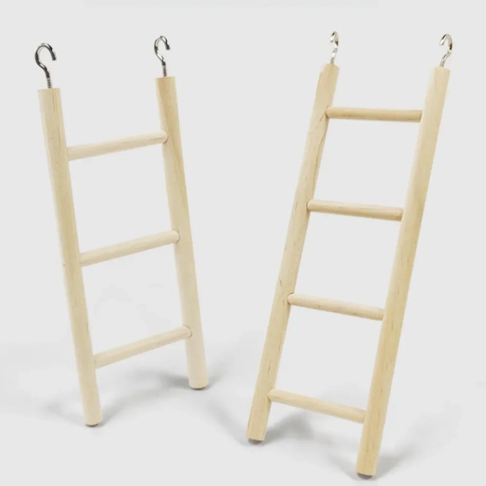 1PC Birds Toy Wooden Ladders Swing Scratcher Perch Climbing 3/4/5/6 Ladder Bird Cage Hamsters Parrot Toys Hanging Pet Supplies