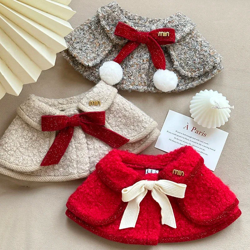 Princess Please for Christmas! Pet Bow Tie Cloak Collar Medium Dog Drool Towel Fall & Winter Dog Accessories