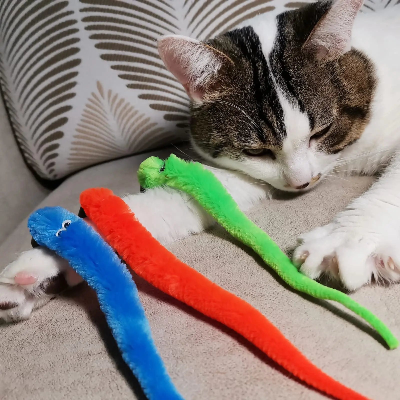 7pcs Interactive Cat Toys - Retractable Wand Toy and Feather Toys Refills for Indoor Cats to Chase and Exercise