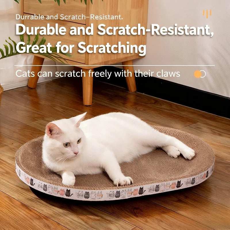 Cat Scratching Board Kitten Scratch Guards Claw Scraper Pads Toys Oval Corrugated Paper Nest Protect Furniture Cat Accessories