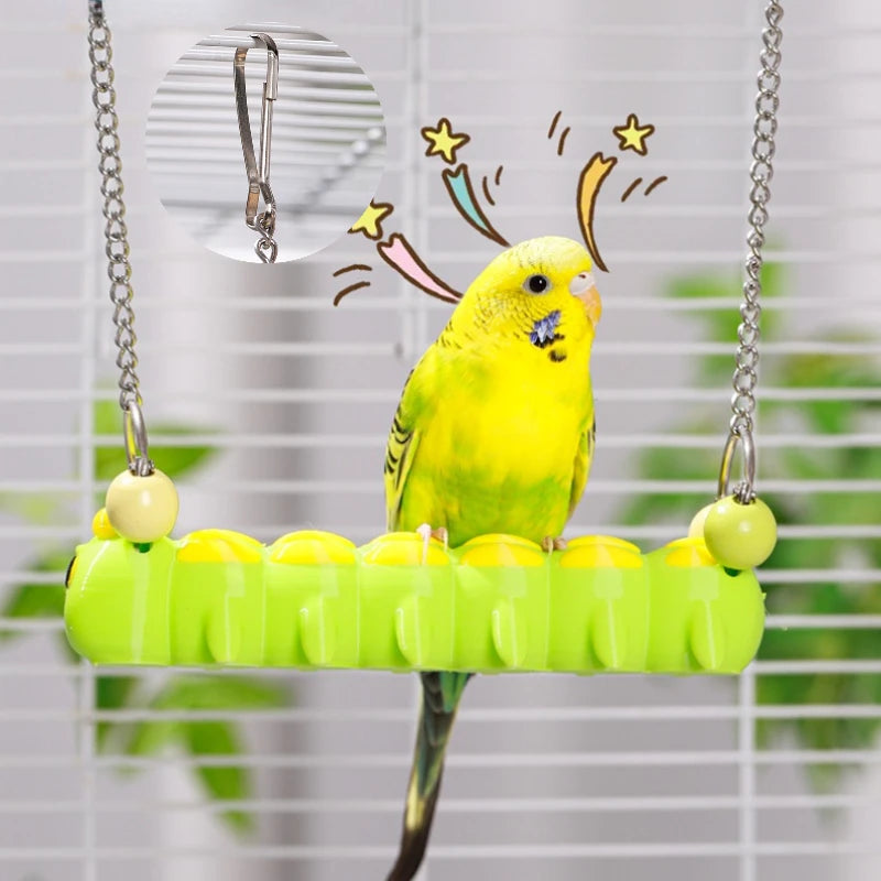 Bird and Parrot Toys Swing Bird Cage Decoration Bird Accessories Toys for Birds Chewable Bite Hanging Perch