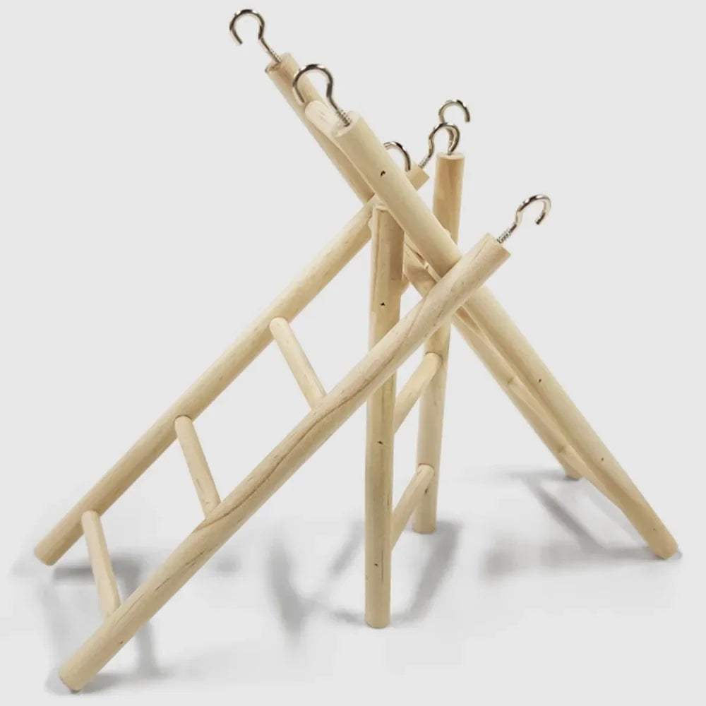 1PC Birds Toy Wooden Ladders Swing Scratcher Perch Climbing 3/4/5/6 Ladder Bird Cage Hamsters Parrot Toys Hanging Pet Supplies