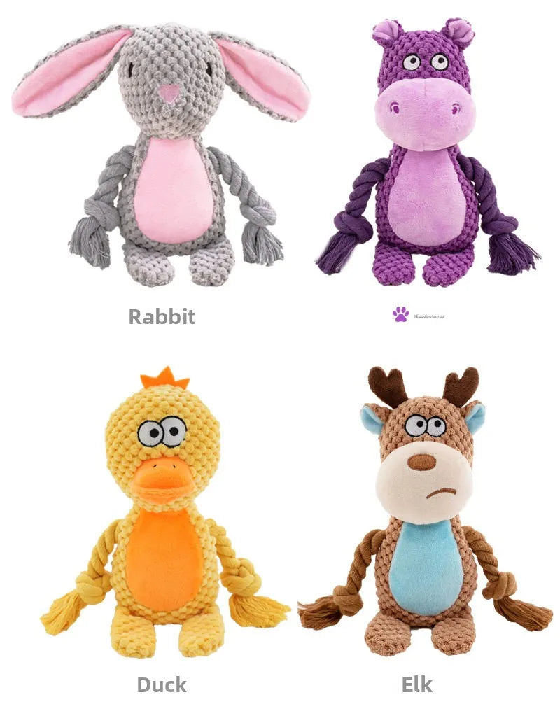 Quality Plush Dog Toys Chewy Squeaky Fun for All Breeds Durable Teething Options for Puppies Ideal for Small Medium Large Dogs