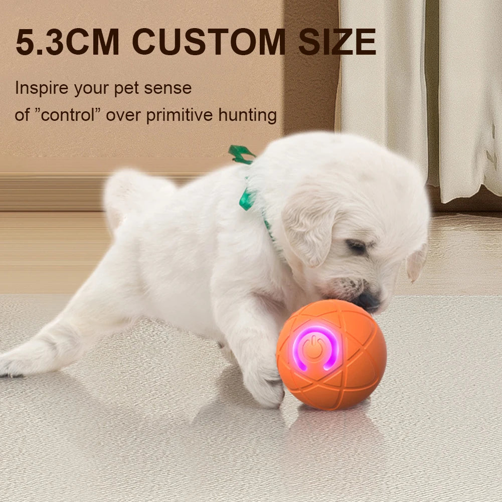 Smart Automatic Moving Bounce Rolling Ball 200mAh Automatic Rolling Cat Toys Electronic Rotating Cat Ball for Kitten Dog Playing