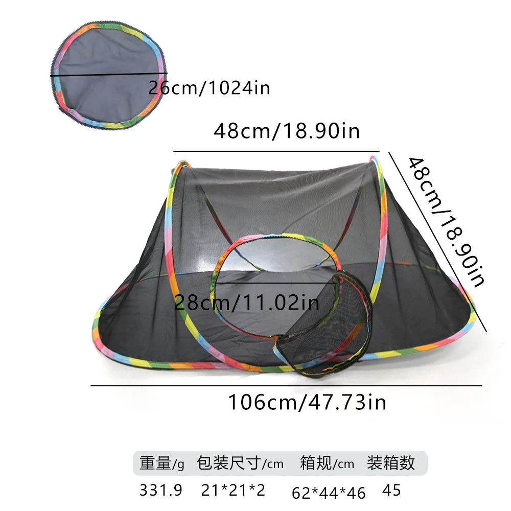 Cat Tunnel Portable Foldable Set Pet Rabbit Guinea Pig Tent Maze Channel Toy Dog Fence Pet Cage Large Space Multiple Gameplay