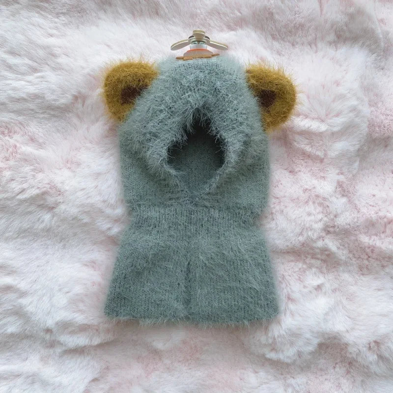 Pet's New Winter Cartoon Cute Warm Knitted Hat Puppy Accessories Dog Birthday Dog Accessories for Small Dog Hat Caps