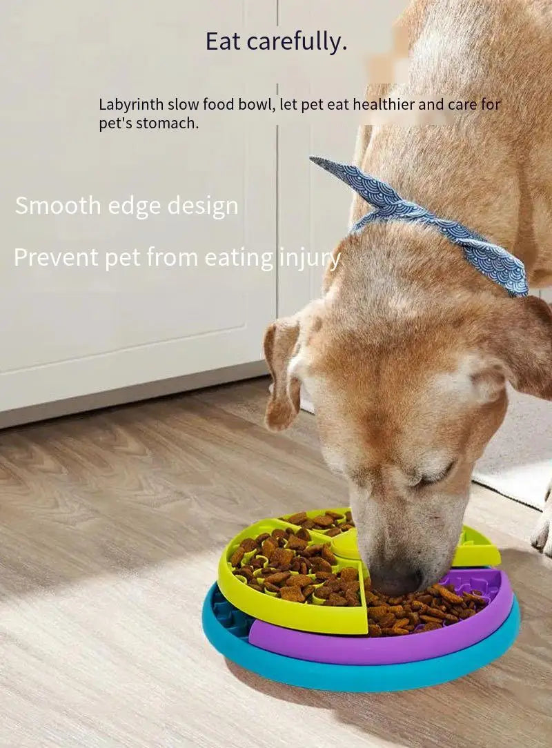 Dog Puzzle Slow Feeder Interactive Enrichment Dog Toys Layers Detachable Slow Eating Dog Bowl Anti-anxiety Dog Feeder Bowl