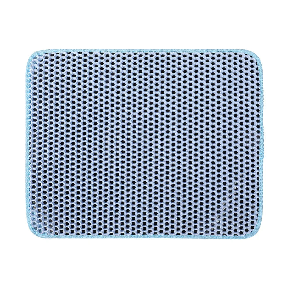 Waterproof Double Layer Cat Litter Mat Cat Litter Box Mat Cats Sand Removal Pad Bed Mat Pet Clean Pad Cat Accessories 5 Sizes