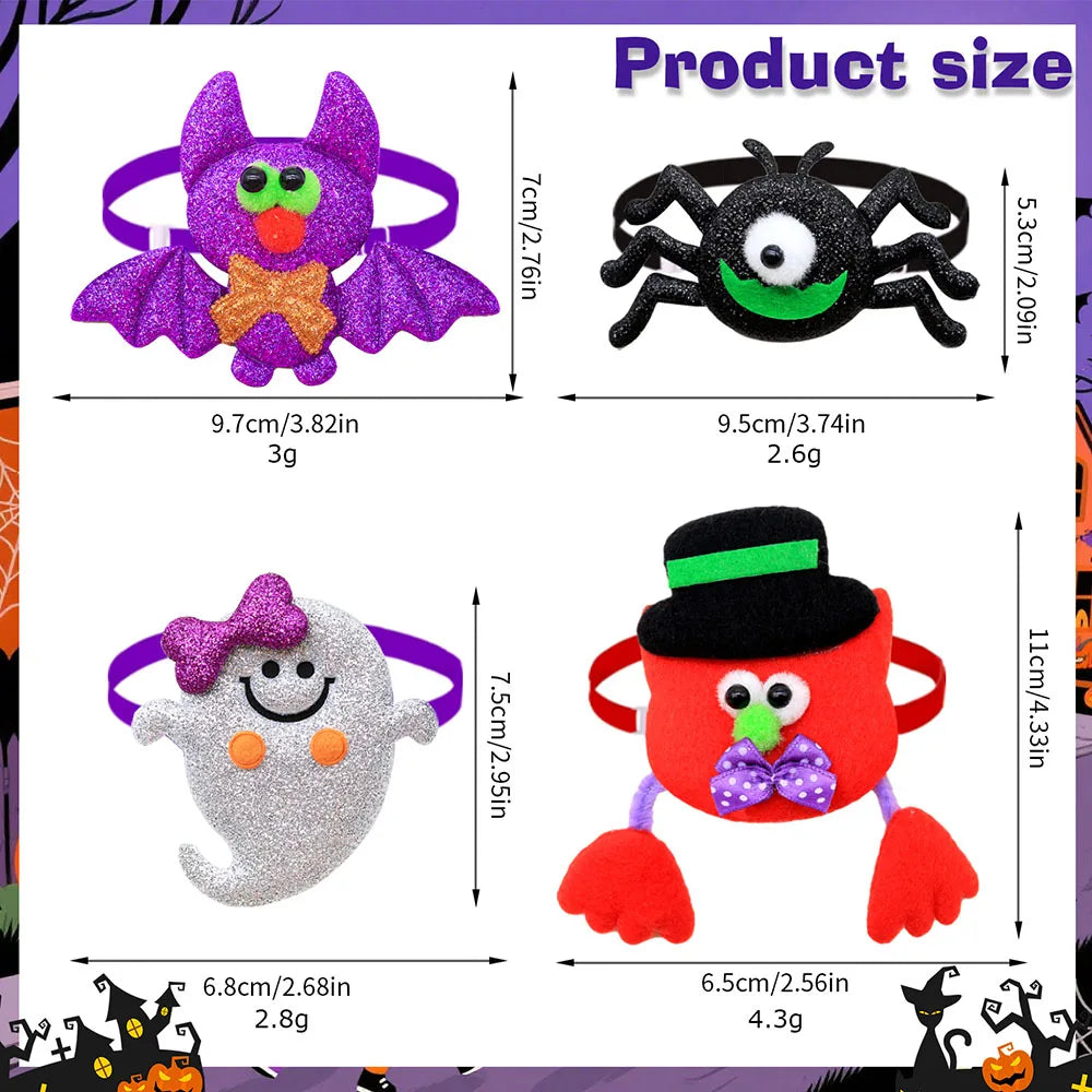 30ps Bulk Halloween Dog Bowties For Small Dog Puppy Bow Tie Collar Dogs Pets Party Grooming Decoration Products Dog Accessories