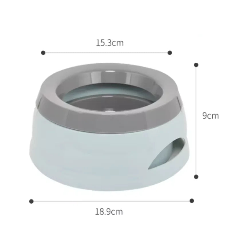 Portable Plastic Pet Dog Bowls Floating Design No Spill Cat Bowl Water Feeder Dry Mouth Dog Accessories