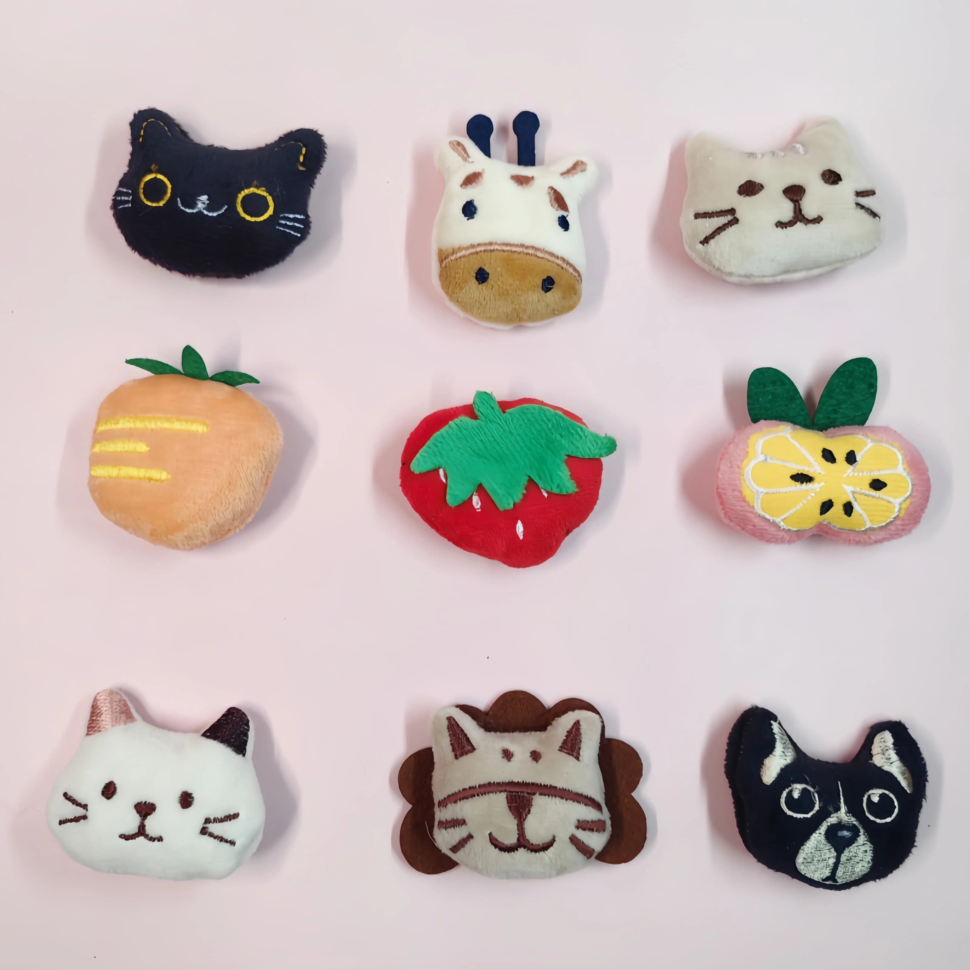 Pet Cute Plush Toy Set Cat Toy With Catmint Kitten Catnip Toy With Scent Cat Mini Catnip Toy Chewing Teeth Grinding Pet Supplies